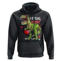 Funny Dinosaur Valentine's Day I Steal Heart Hoodie