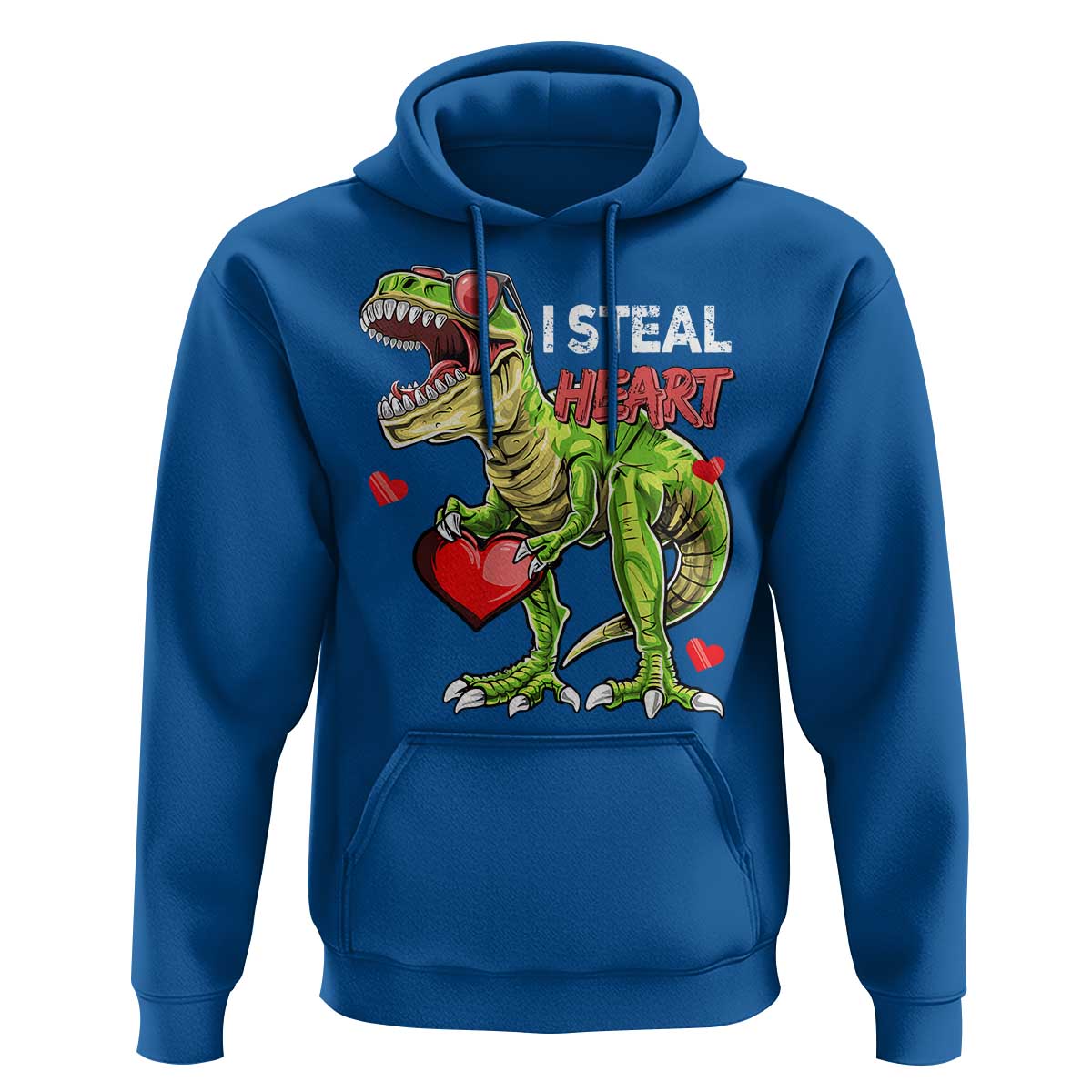 Funny Dinosaur Valentine's Day I Steal Heart Hoodie