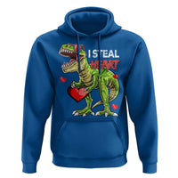 Funny Dinosaur Valentine's Day I Steal Heart Hoodie