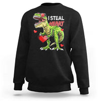 Funny Dinosaur Valentine's Day I Steal Heart Sweatshirt