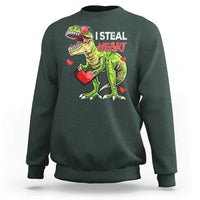 Funny Dinosaur Valentine's Day I Steal Heart Sweatshirt
