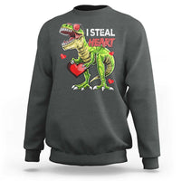 Funny Dinosaur Valentine's Day I Steal Heart Sweatshirt