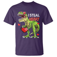 Funny Dinosaur Valentine's Day I Steal Heart T Shirt