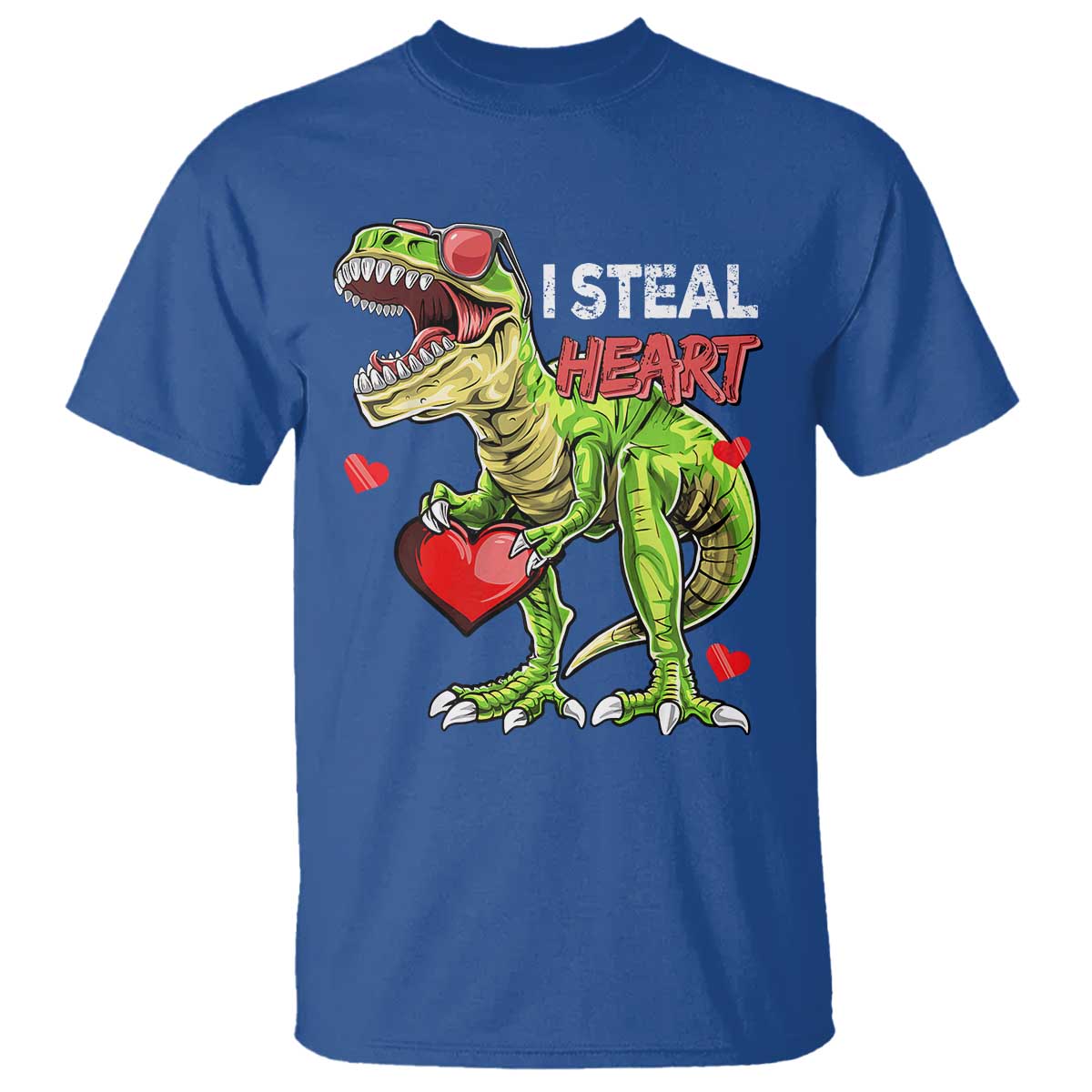 Funny Dinosaur Valentine's Day I Steal Heart T Shirt