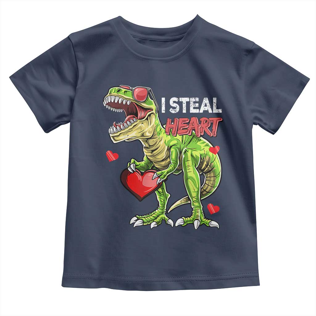 Funny Dinosaur Valentine's Day I Steal Heart Toddler T Shirt