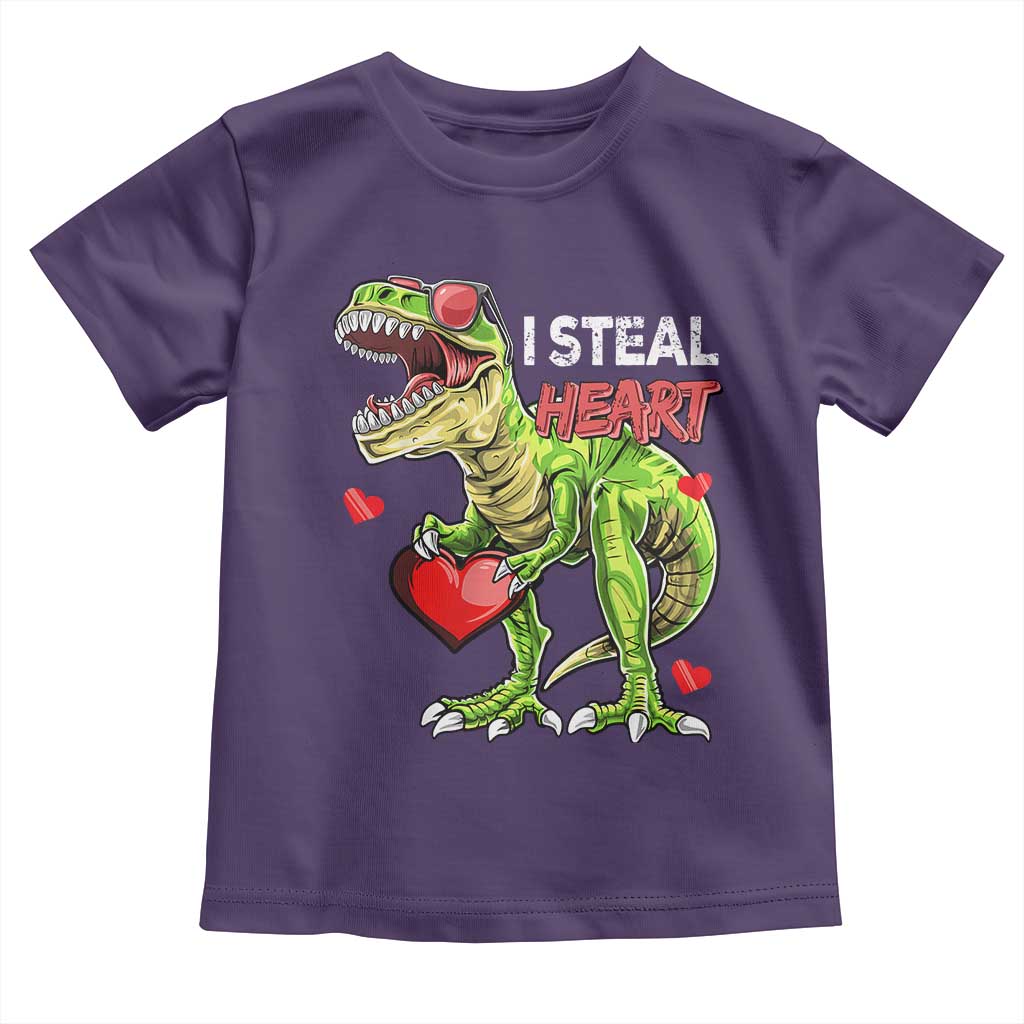 Funny Dinosaur Valentine's Day I Steal Heart Toddler T Shirt