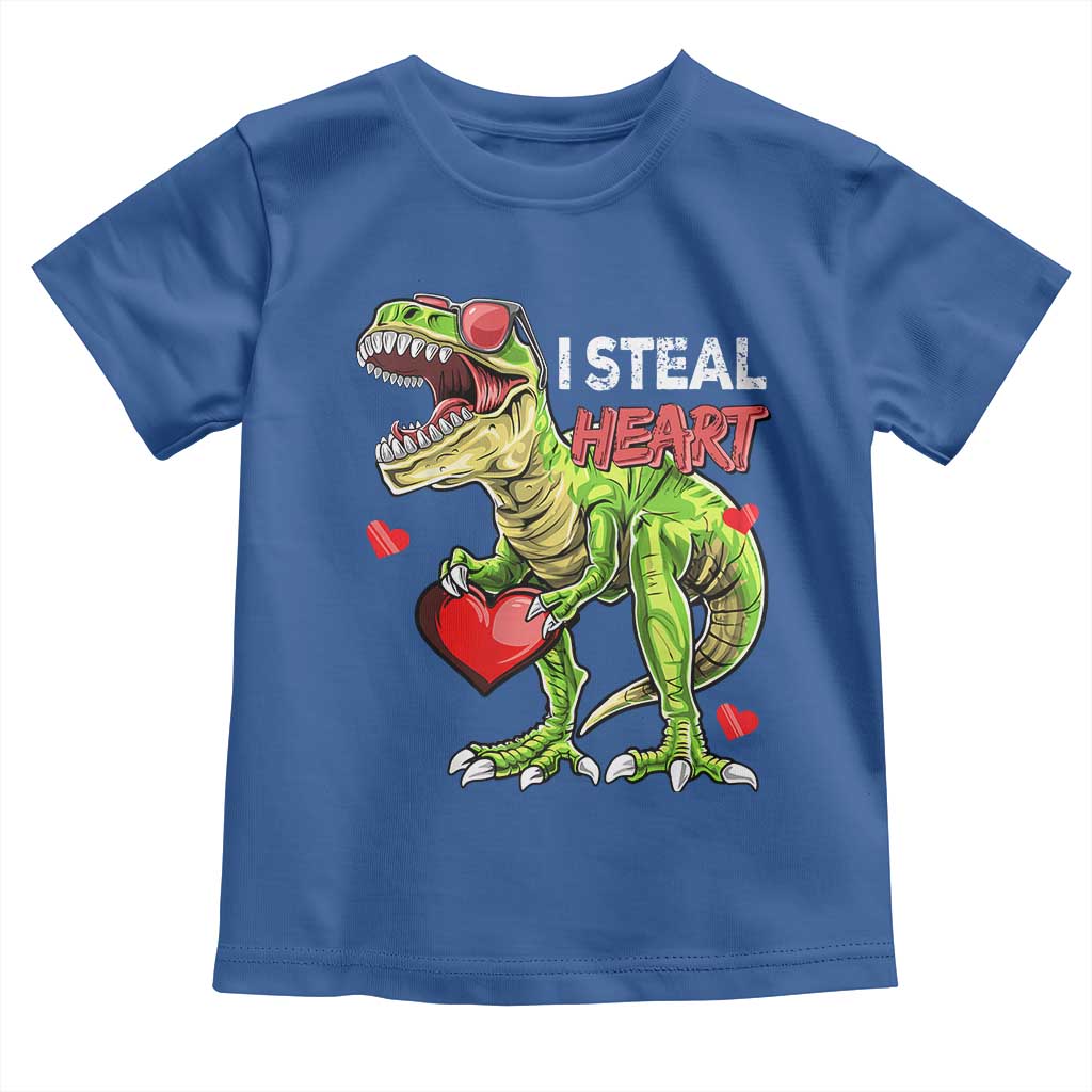 Funny Dinosaur Valentine's Day I Steal Heart Toddler T Shirt