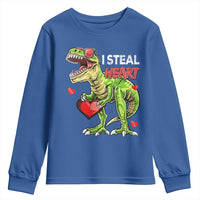 Funny Dinosaur Valentine's Day I Steal Heart Youth Sweatshirt