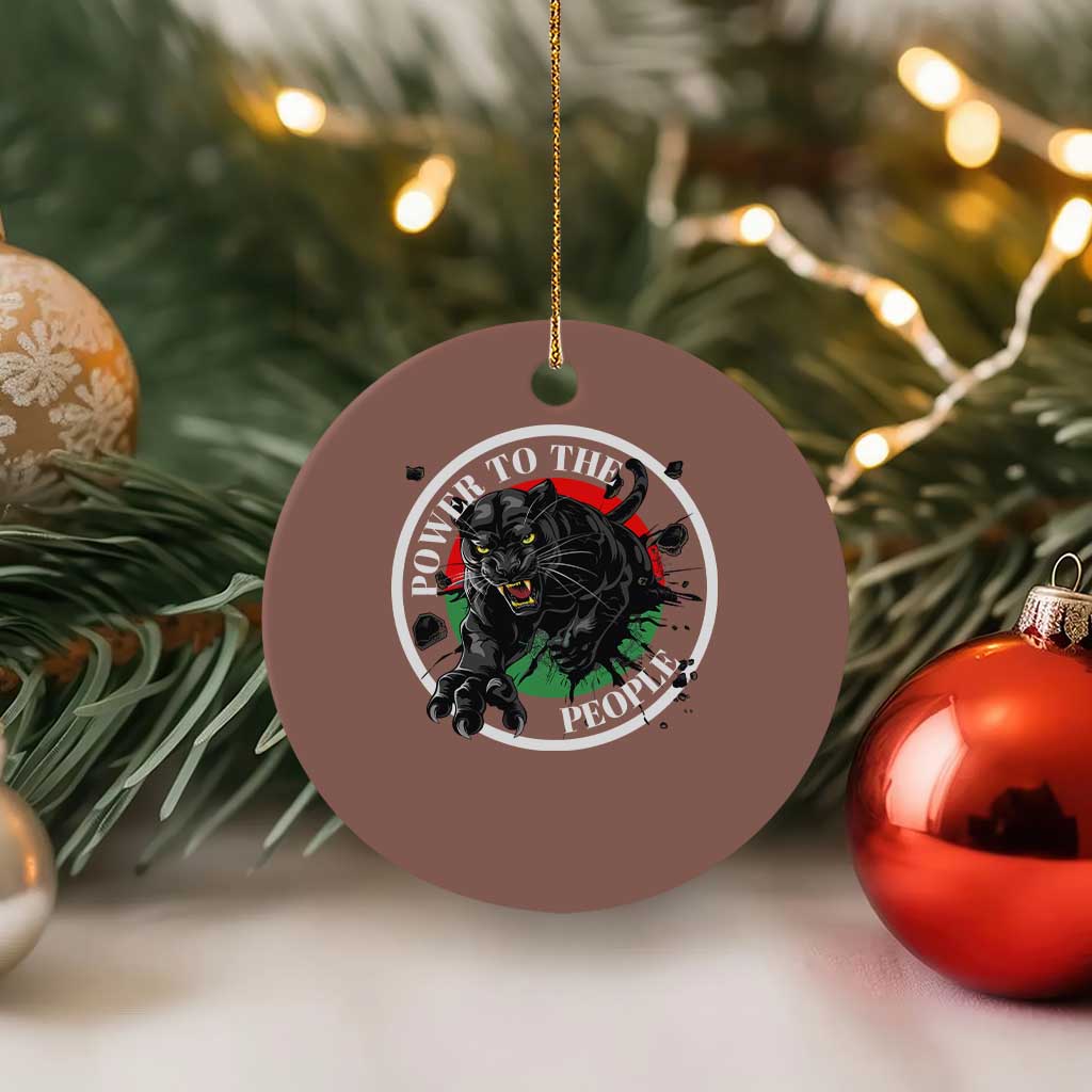 Power To The People Black Panther Party Ceramic Ornament Black History Month