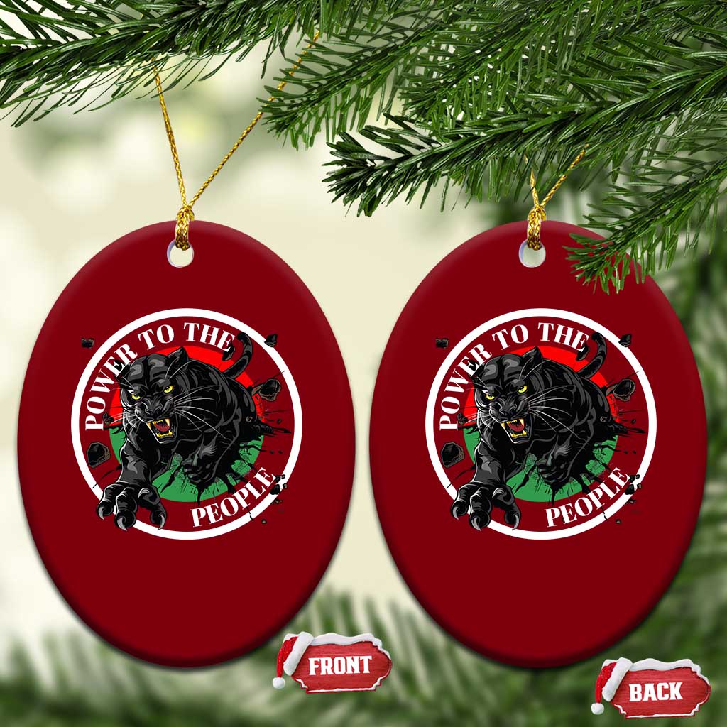 Power To The People Black Panther Party Ceramic Ornament Black History Month