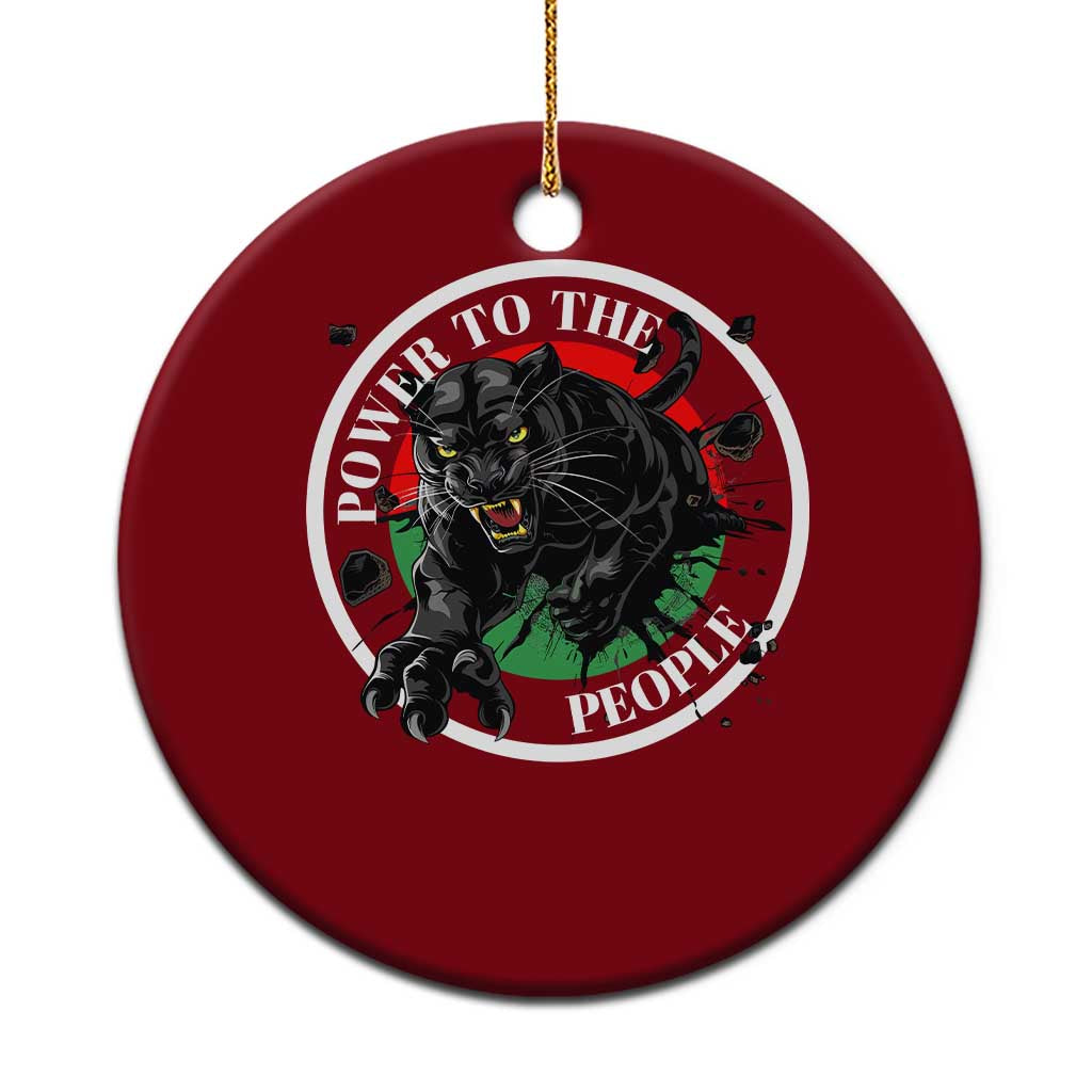 Power To The People Black Panther Party Ceramic Ornament Black History Month