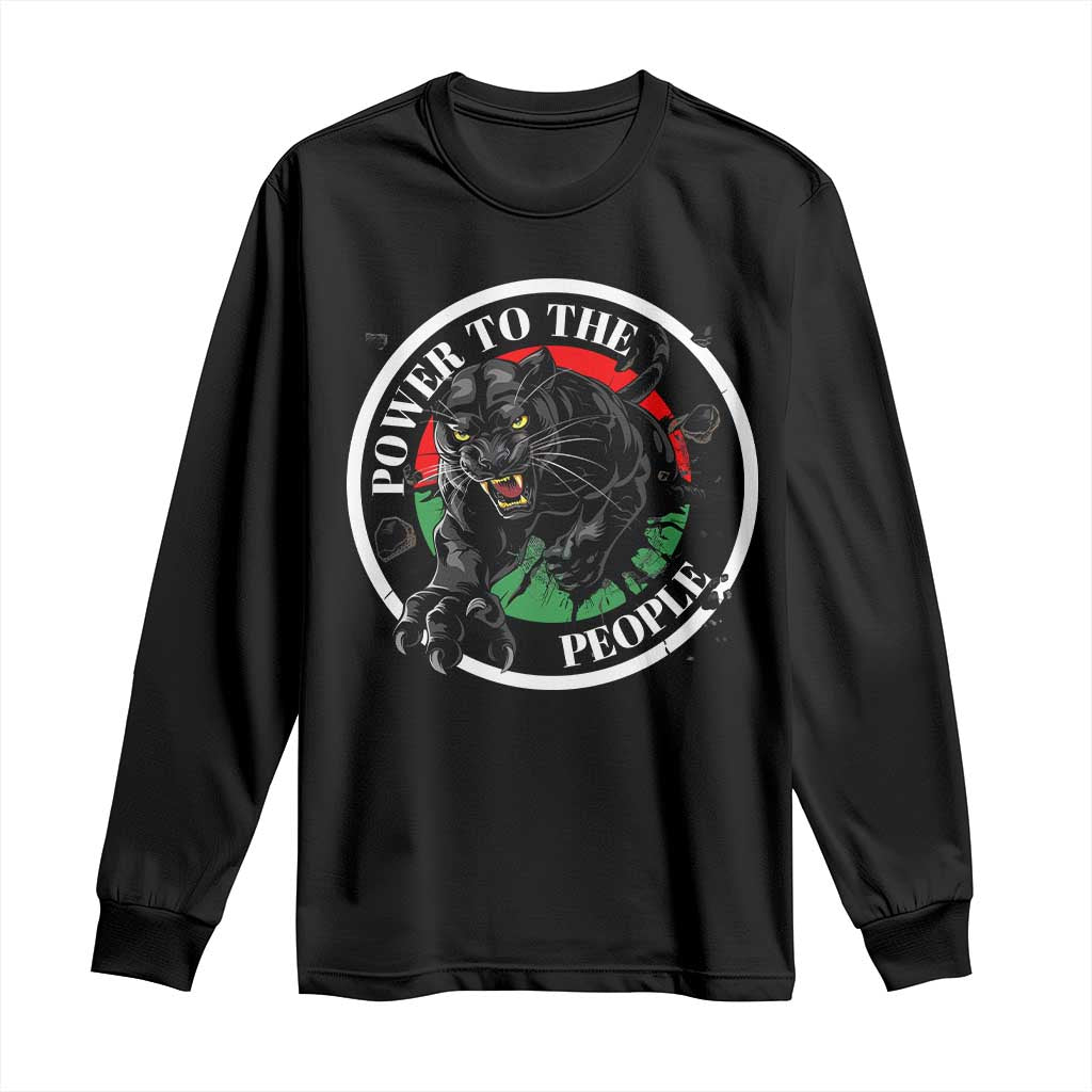 Power To The People Black Panther Party Long Sleeve Shirt Black History Month