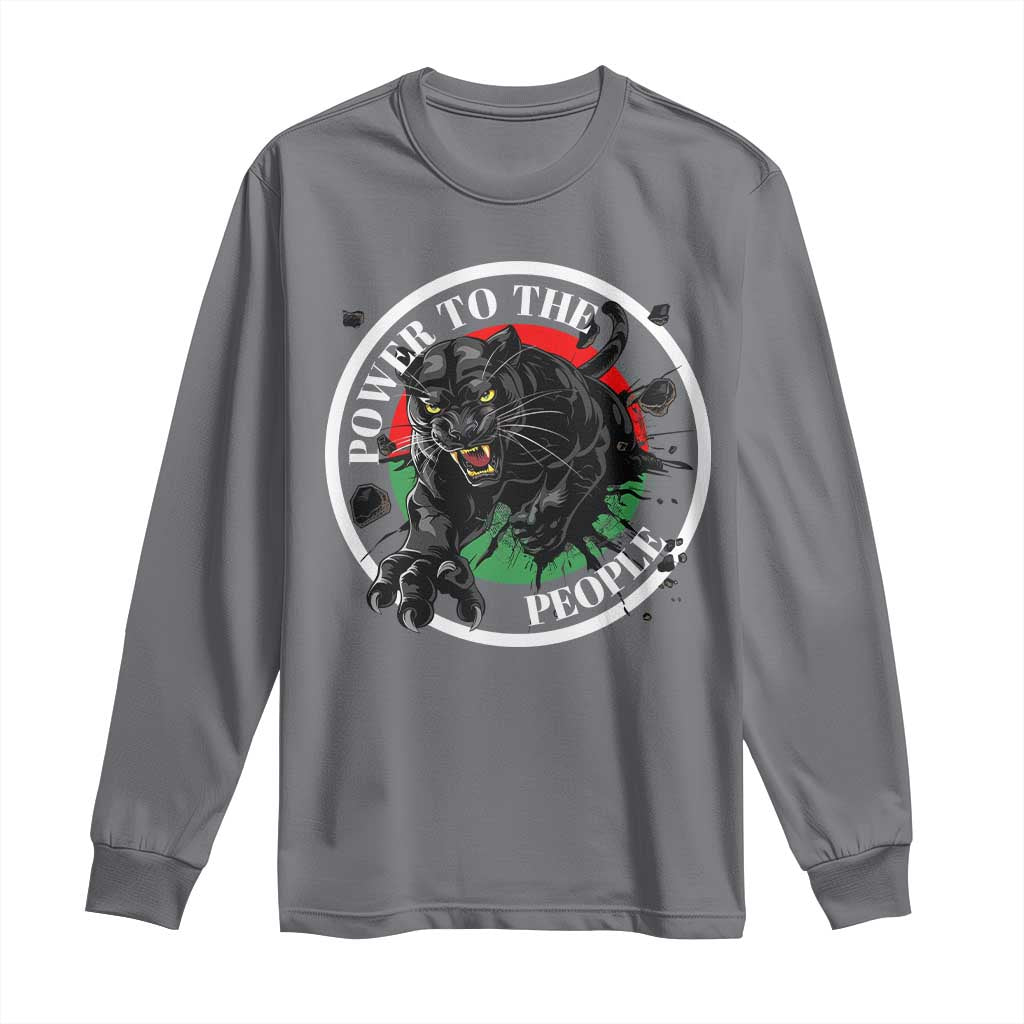 Power To The People Black Panther Party Long Sleeve Shirt Black History Month