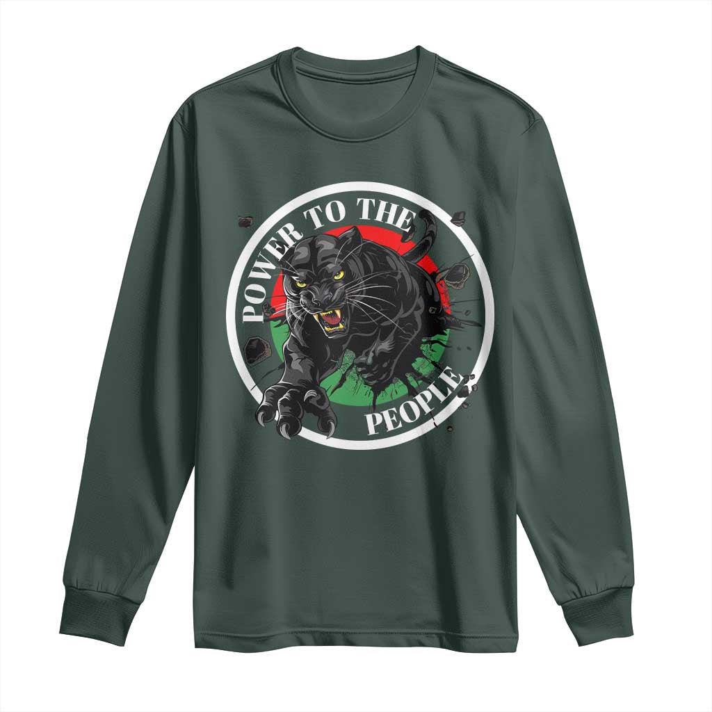 Power To The People Black Panther Party Long Sleeve Shirt Black History Month