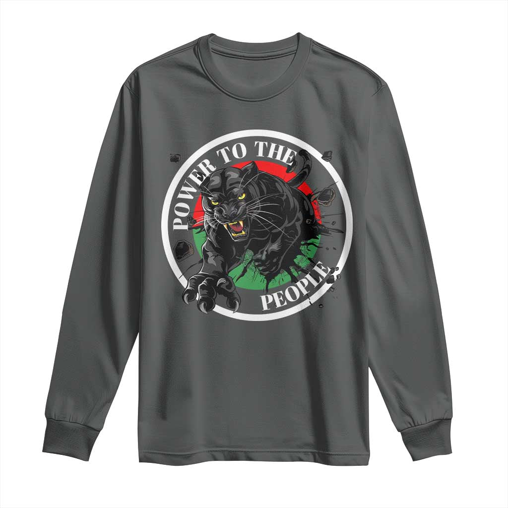 Power To The People Black Panther Party Long Sleeve Shirt Black History Month