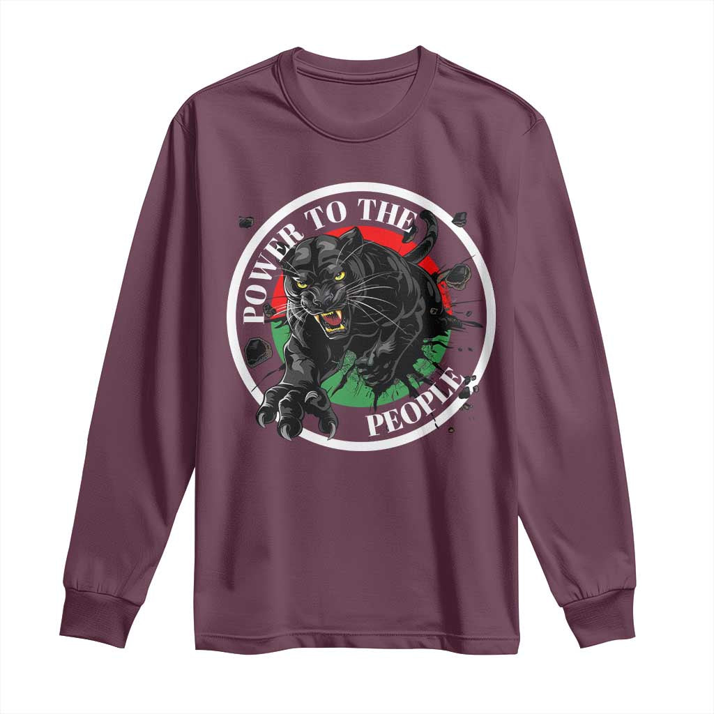 Power To The People Black Panther Party Long Sleeve Shirt Black History Month