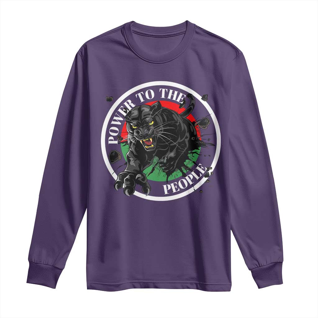Power To The People Black Panther Party Long Sleeve Shirt Black History Month