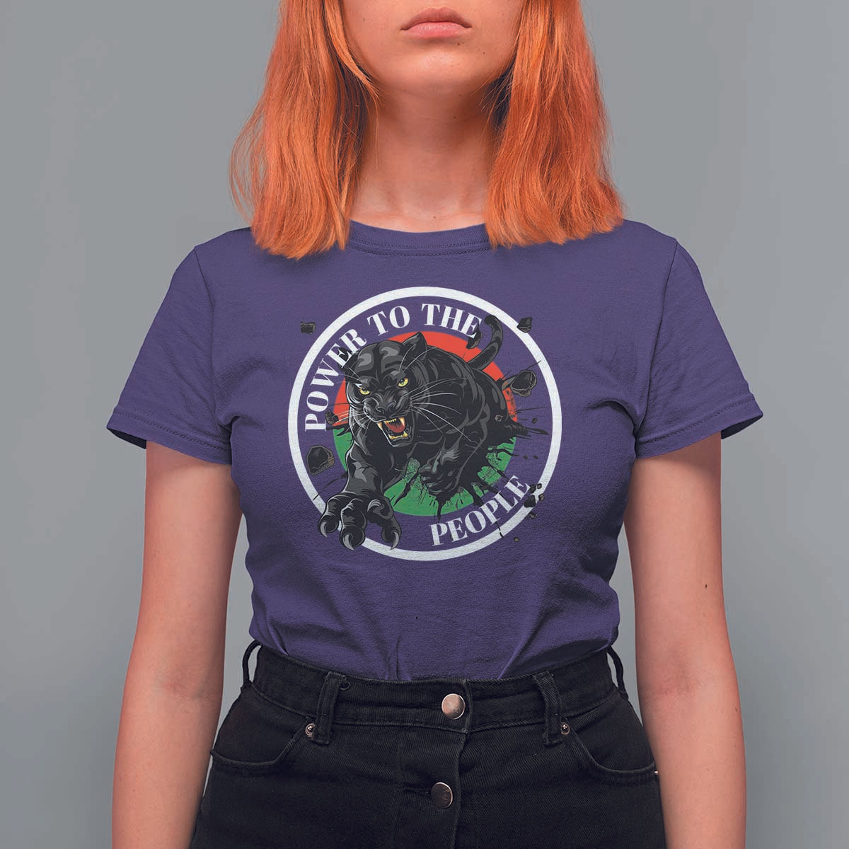 Power To The People Black Panther Party T Shirt For Women Black History Month