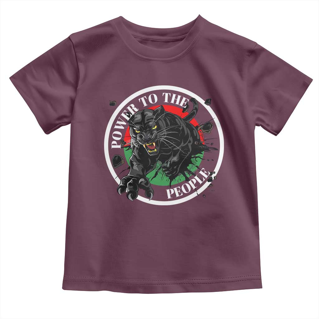 Power To The People Black Panther Party Toddler T Shirt Black History Month
