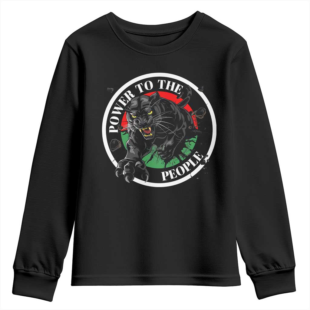 Power To The People Black Panther Party Youth Sweatshirt Black History Month