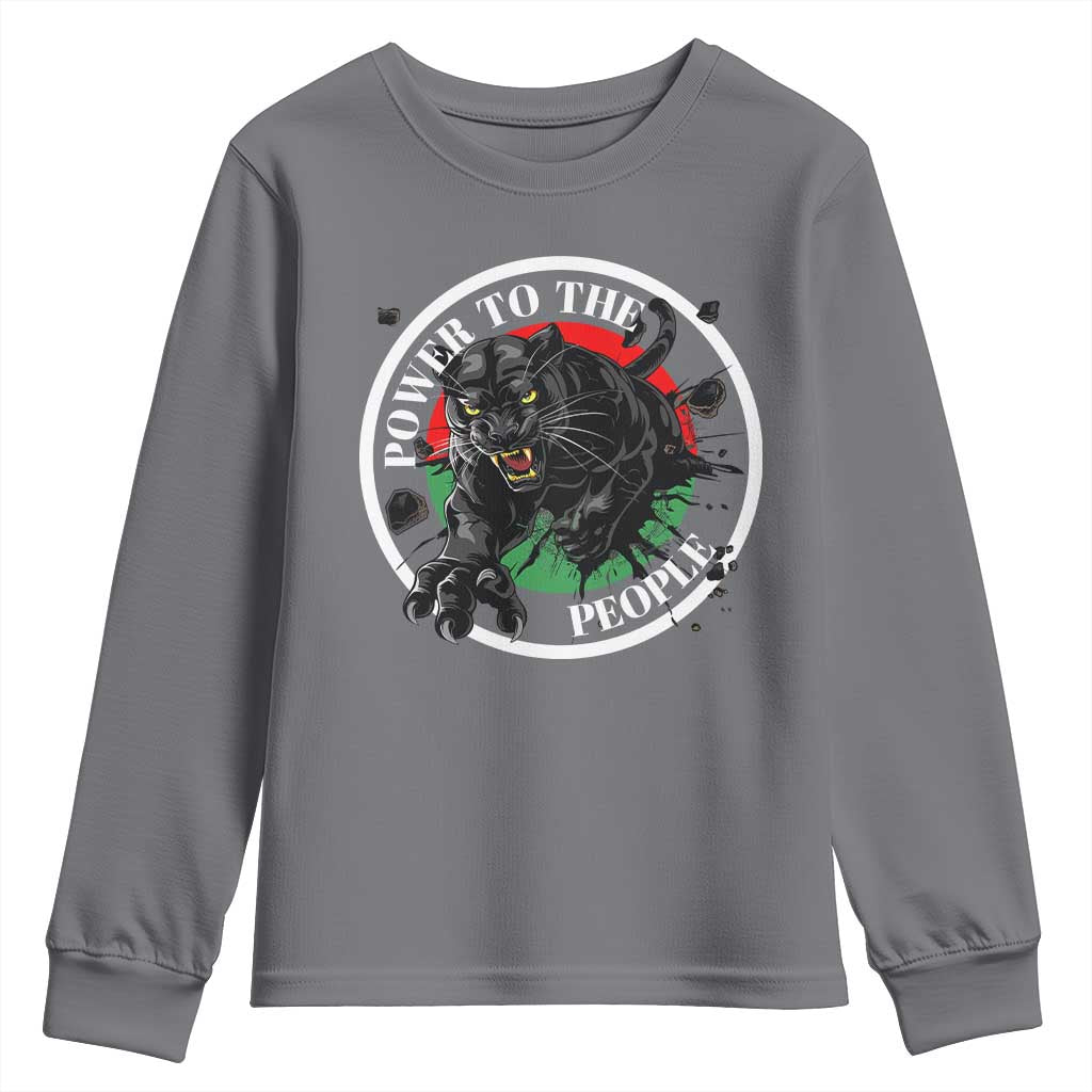 Power To The People Black Panther Party Youth Sweatshirt Black History Month