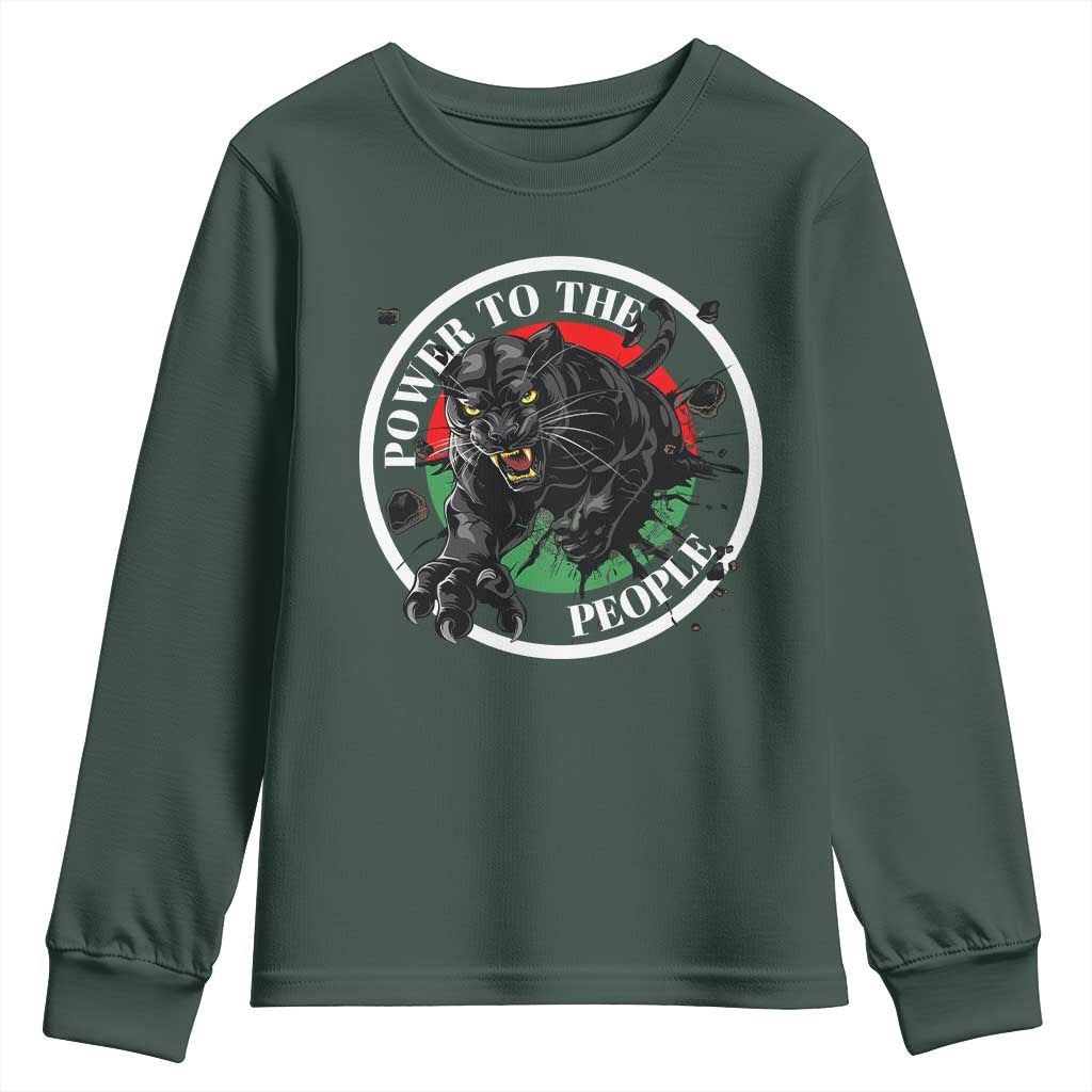 Power To The People Black Panther Party Youth Sweatshirt Black History Month