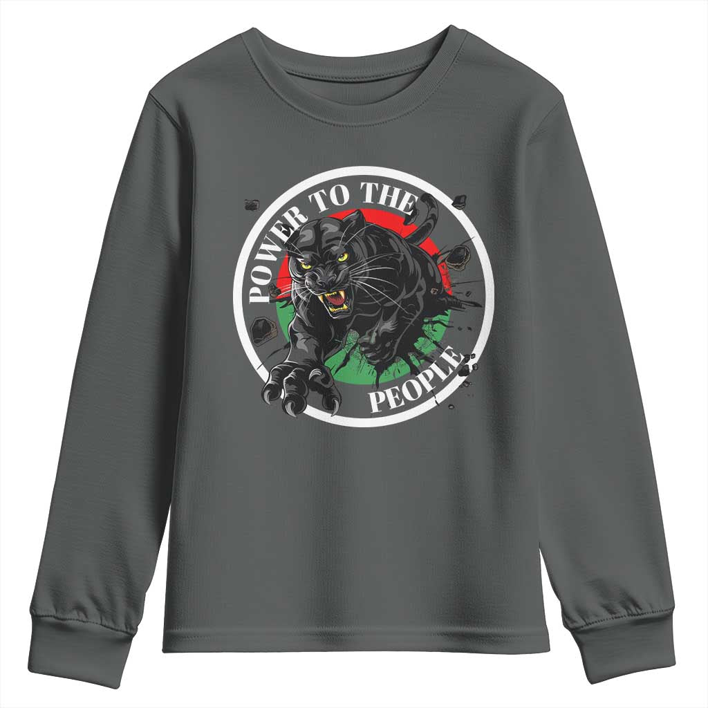 Power To The People Black Panther Party Youth Sweatshirt Black History Month