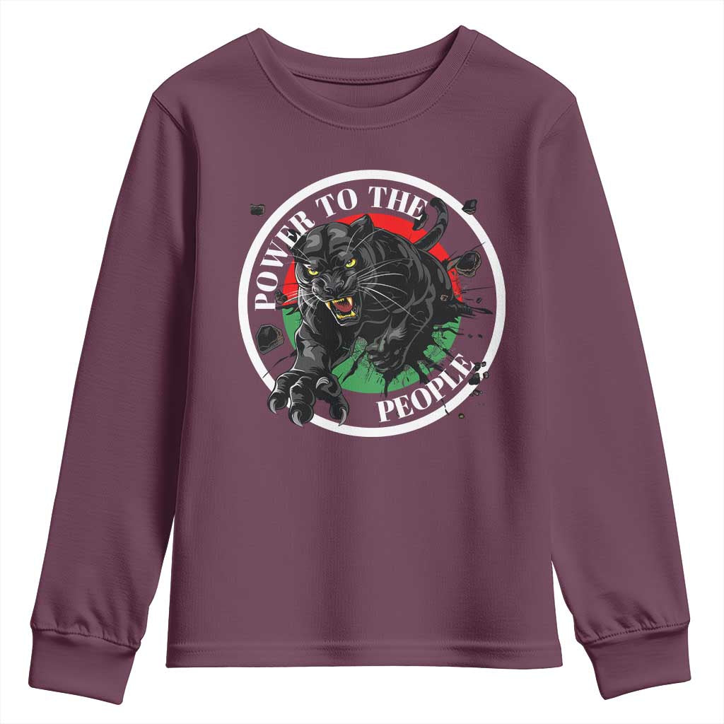 Power To The People Black Panther Party Youth Sweatshirt Black History Month