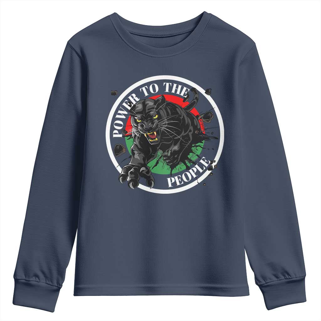Power To The People Black Panther Party Youth Sweatshirt Black History Month