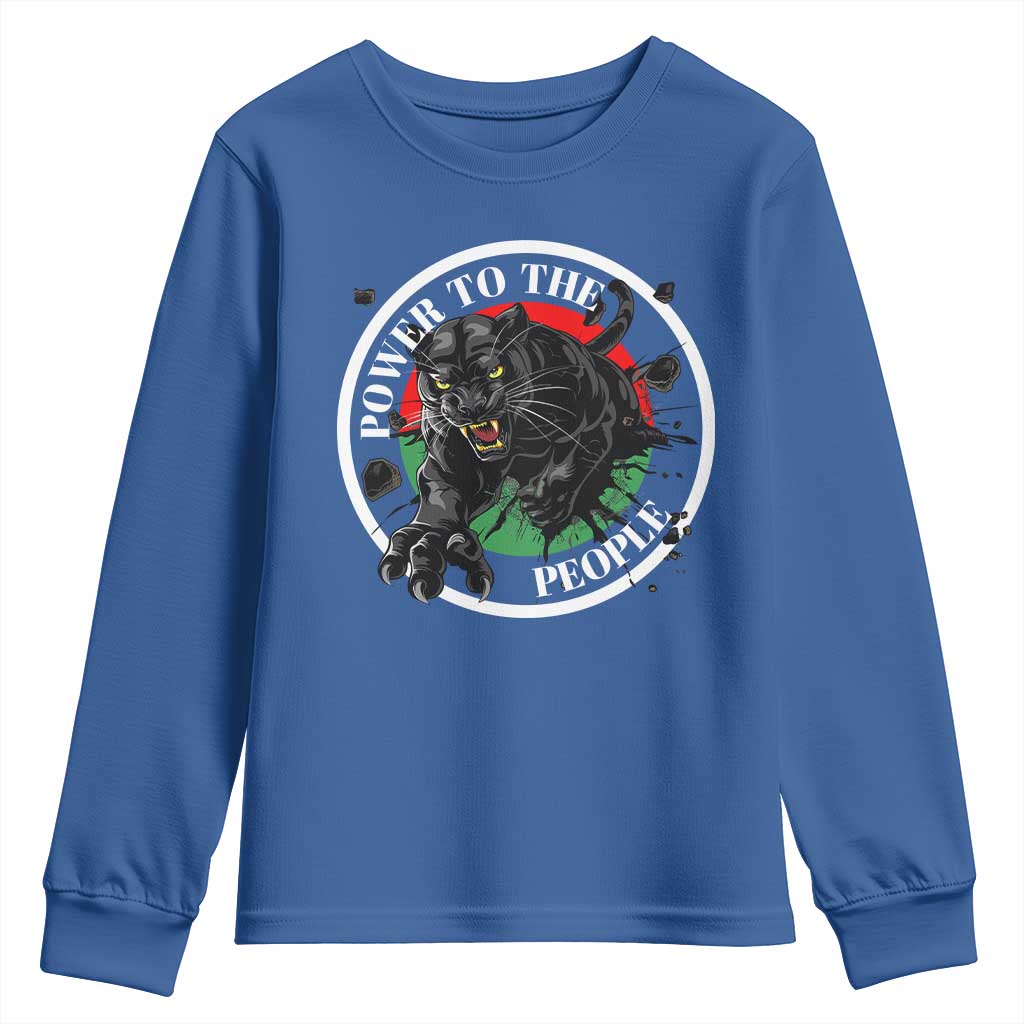 Power To The People Black Panther Party Youth Sweatshirt Black History Month