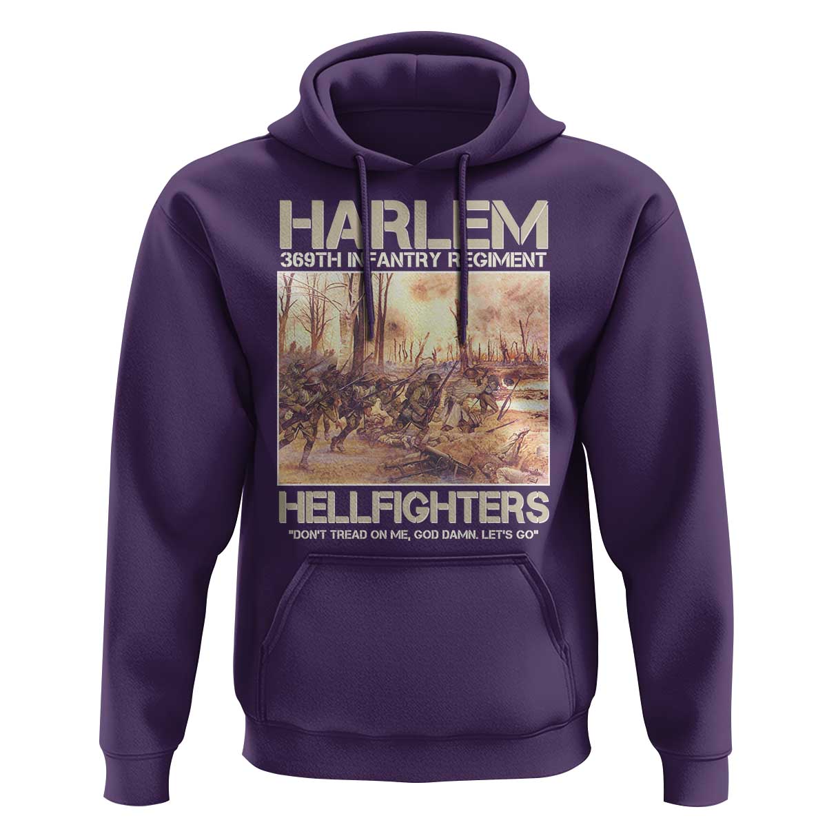 Harlem Hellfighters Hoodie 369th Infantry Regiment Don't Tread On Me Let's Go Black History Month