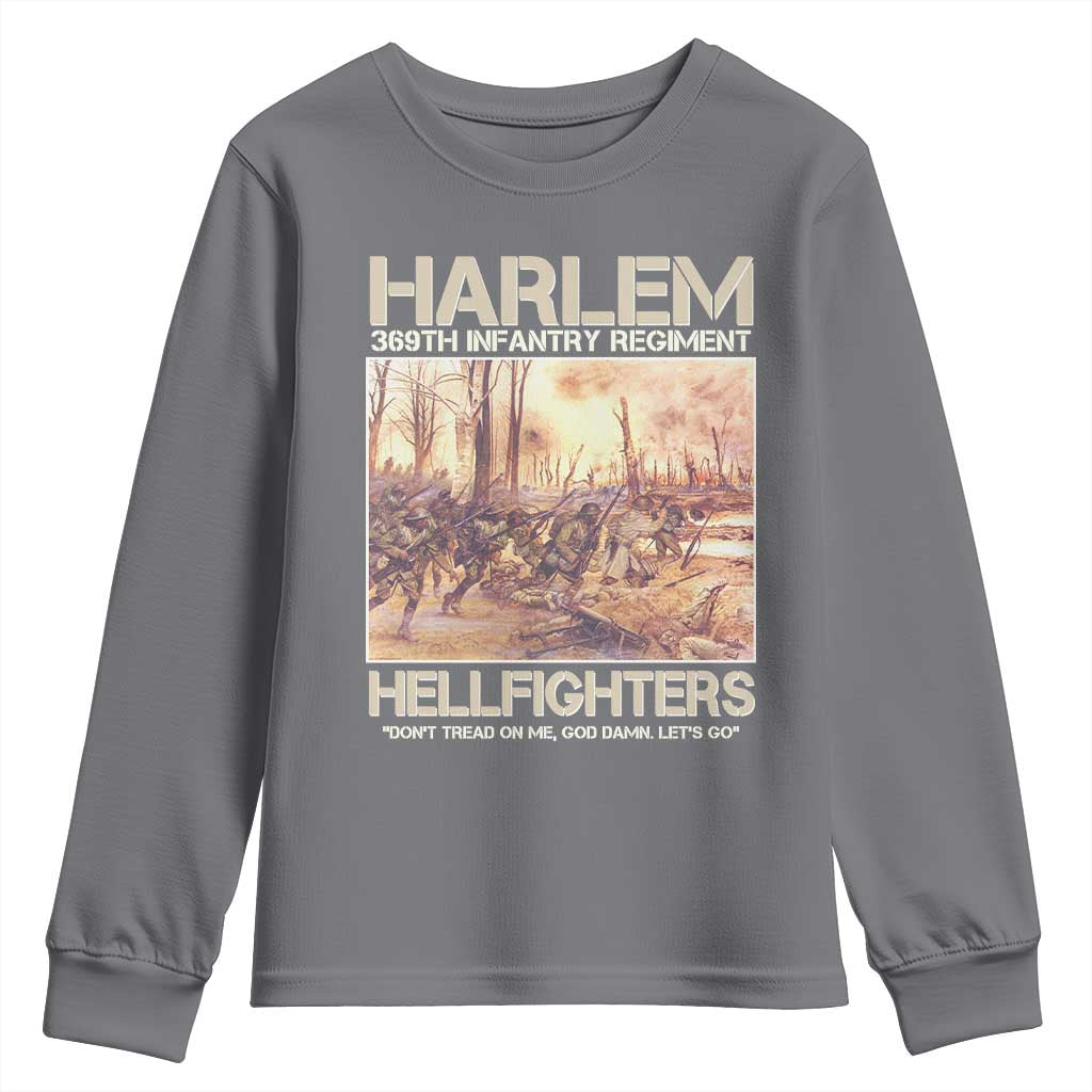 Harlem Hellfighters Youth Sweatshirt 369th Infantry Regiment Don't Tread On Me Let's Go Black History Month