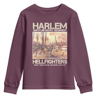 Harlem Hellfighters Youth Sweatshirt 369th Infantry Regiment Don't Tread On Me Let's Go Black History Month