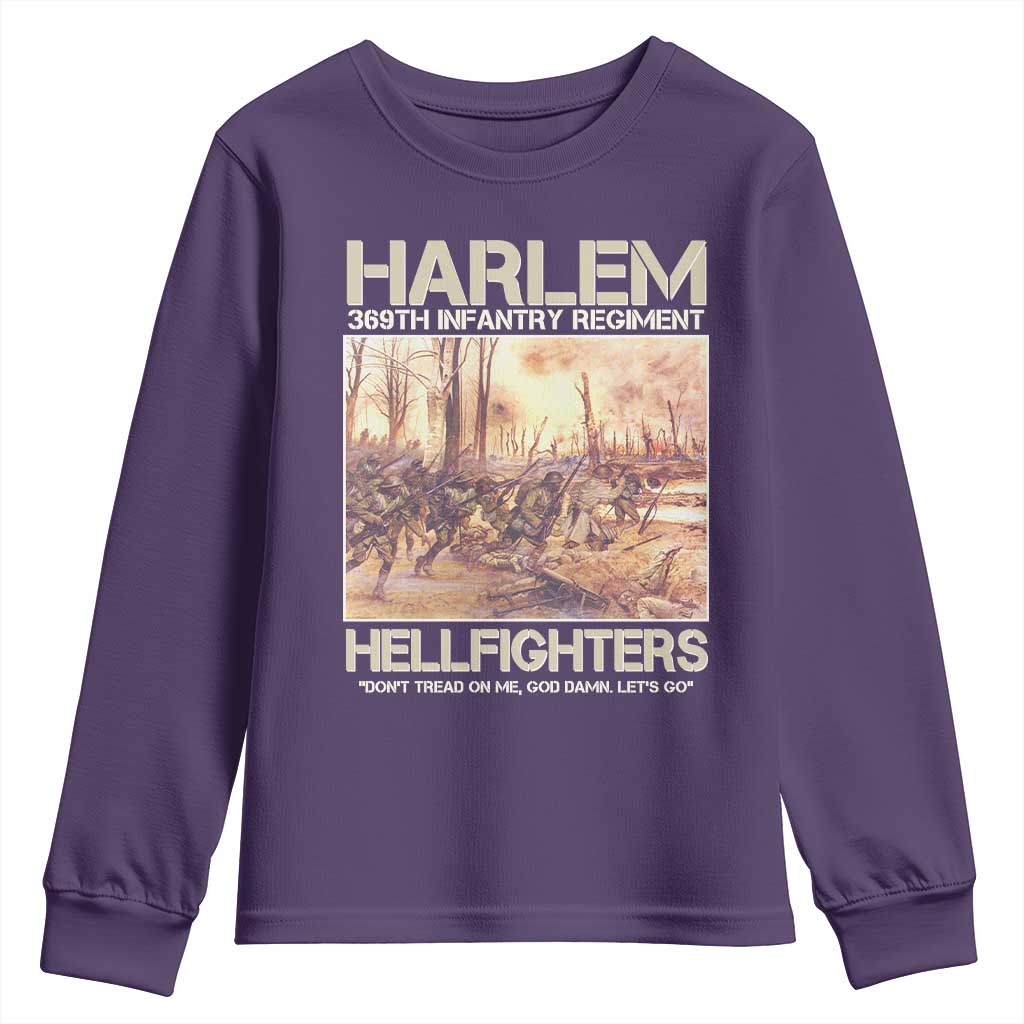 Harlem Hellfighters Youth Sweatshirt 369th Infantry Regiment Don't Tread On Me Let's Go Black History Month