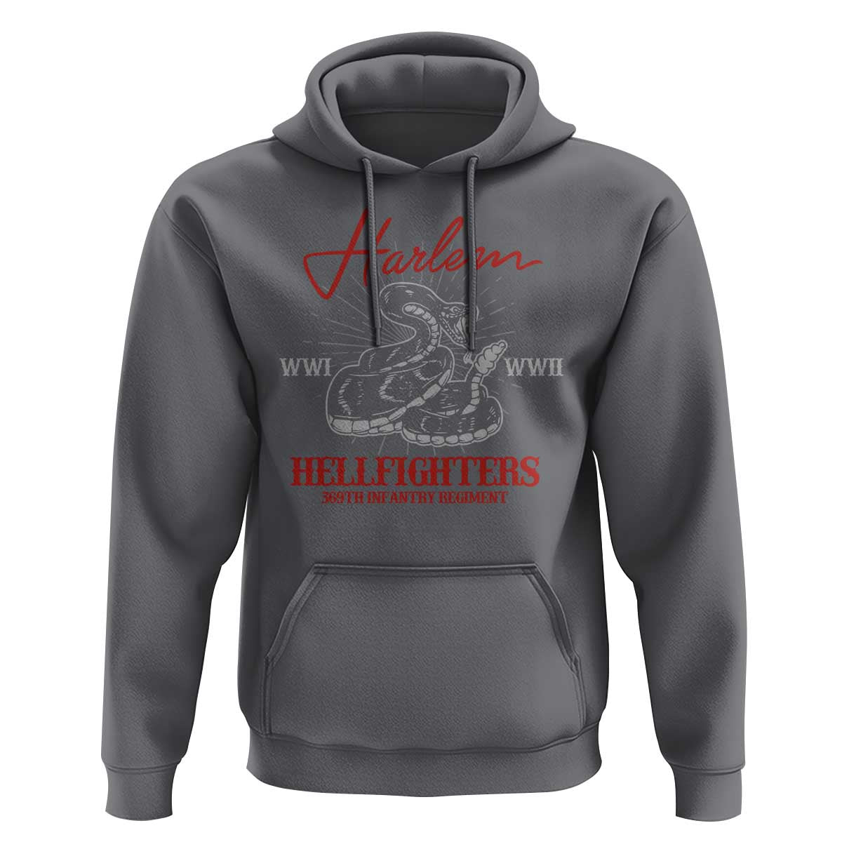 Harlem Hellfighters Hoodie 369th Infantry Regiment Black Snake Black History Month