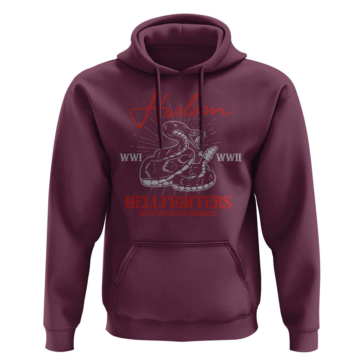 Harlem Hellfighters Hoodie 369th Infantry Regiment Black Snake Black History Month