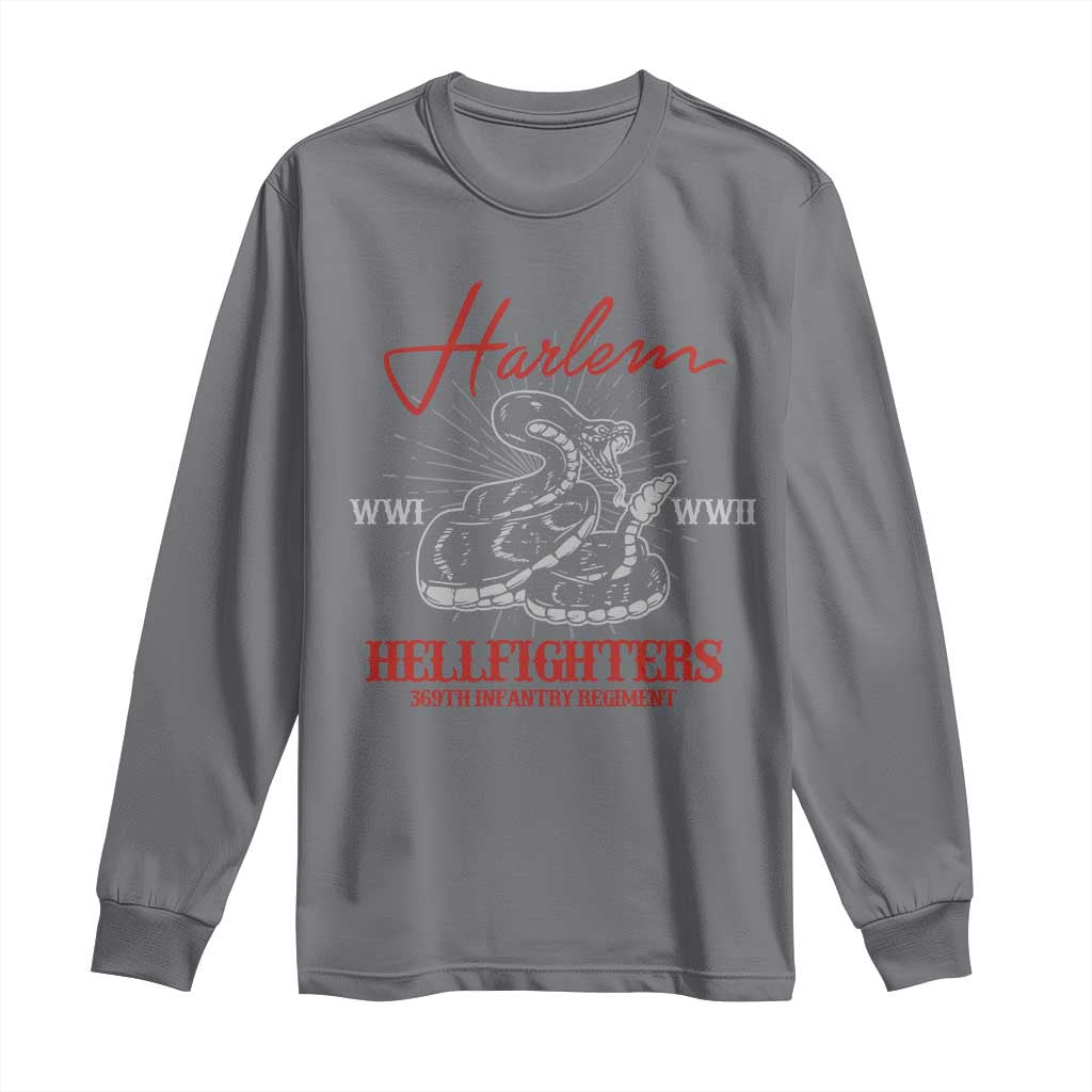 Harlem Hellfighters Long Sleeve Shirt 369th Infantry Regiment Black Snake Black History Month