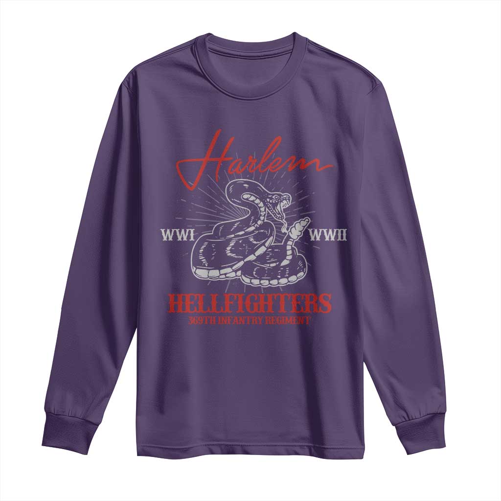 Harlem Hellfighters Long Sleeve Shirt 369th Infantry Regiment Black Snake Black History Month