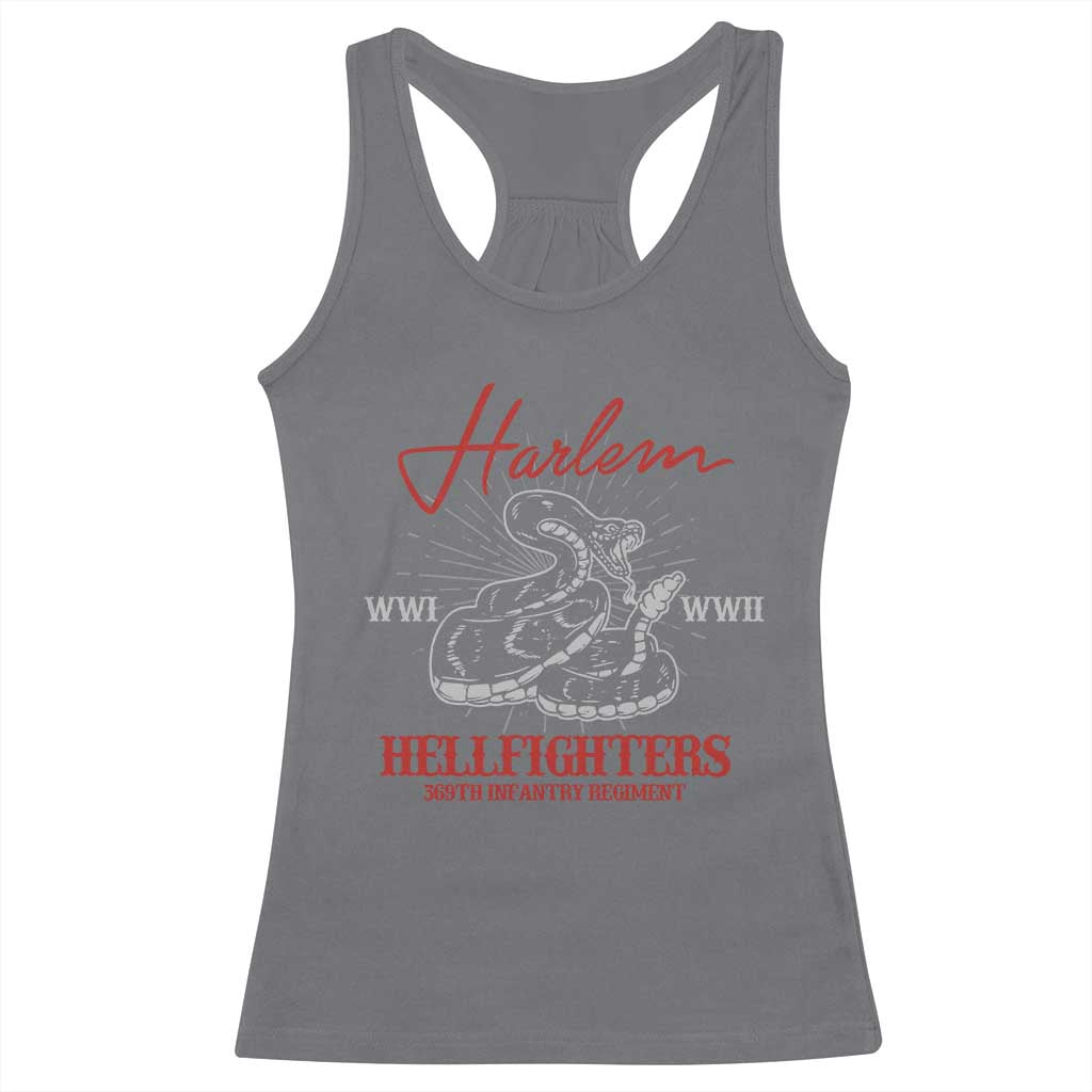 Harlem Hellfighters Racerback Tank Top 369th Infantry Regiment Black Snake Black History Month