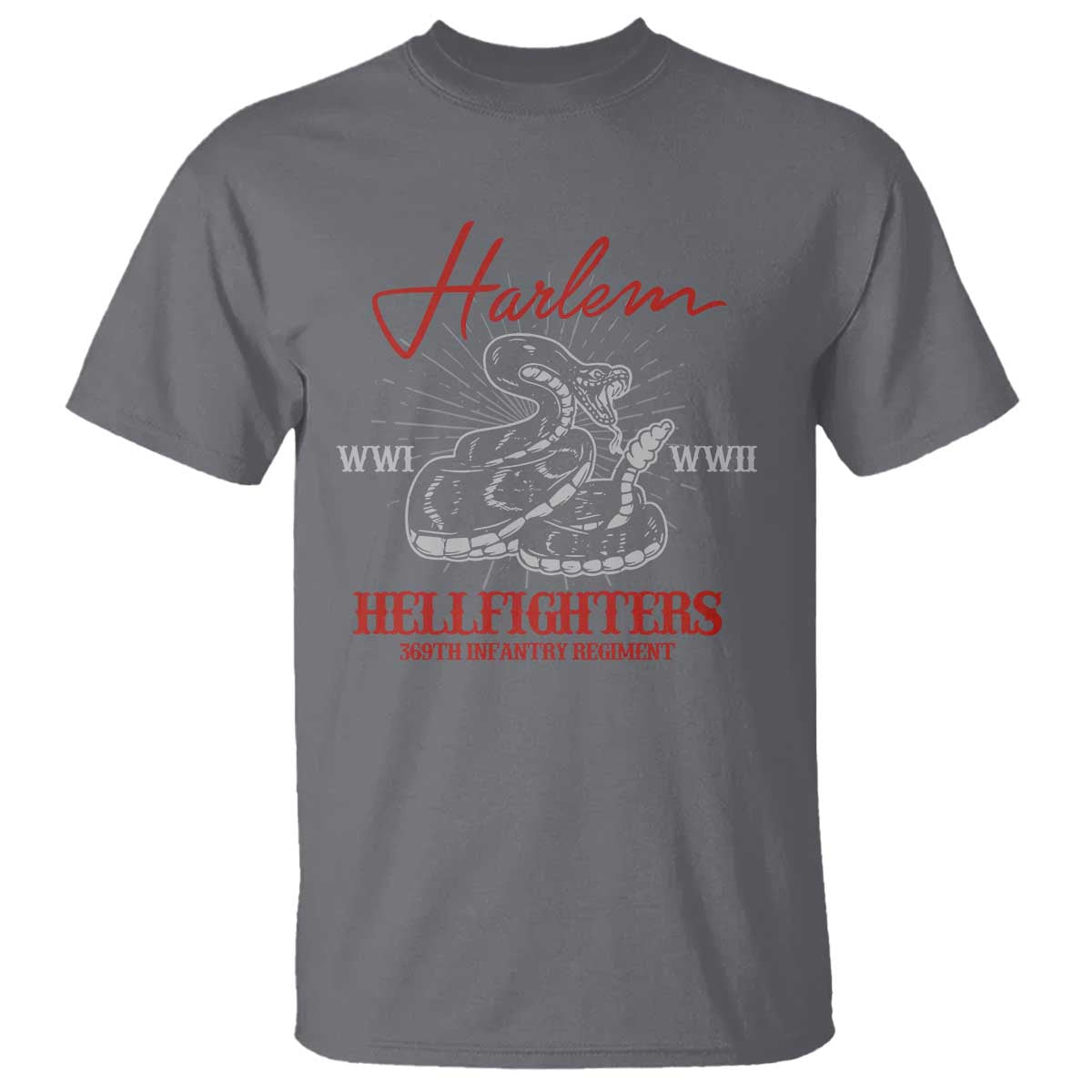 Harlem Hellfighters T Shirt 369th Infantry Regiment Black Snake Black History Month