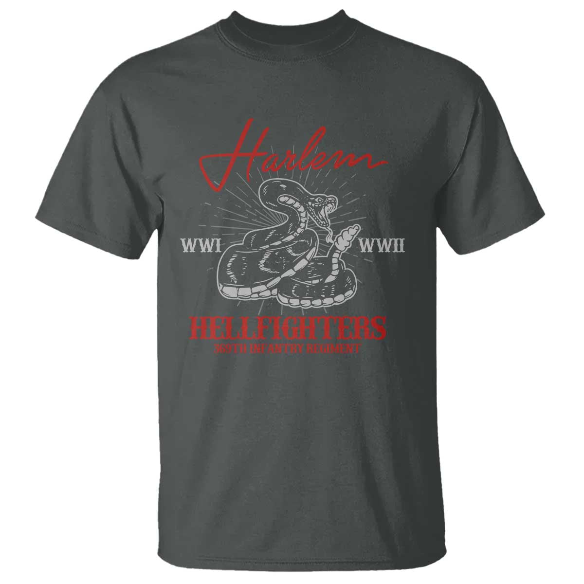 Harlem Hellfighters T Shirt 369th Infantry Regiment Black Snake Black History Month