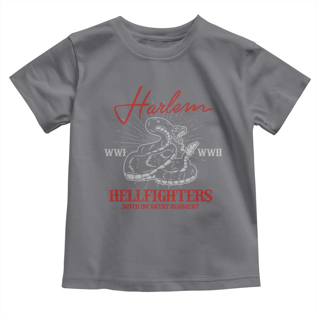 Harlem Hellfighters Toddler T Shirt 369th Infantry Regiment Black Snake Black History Month