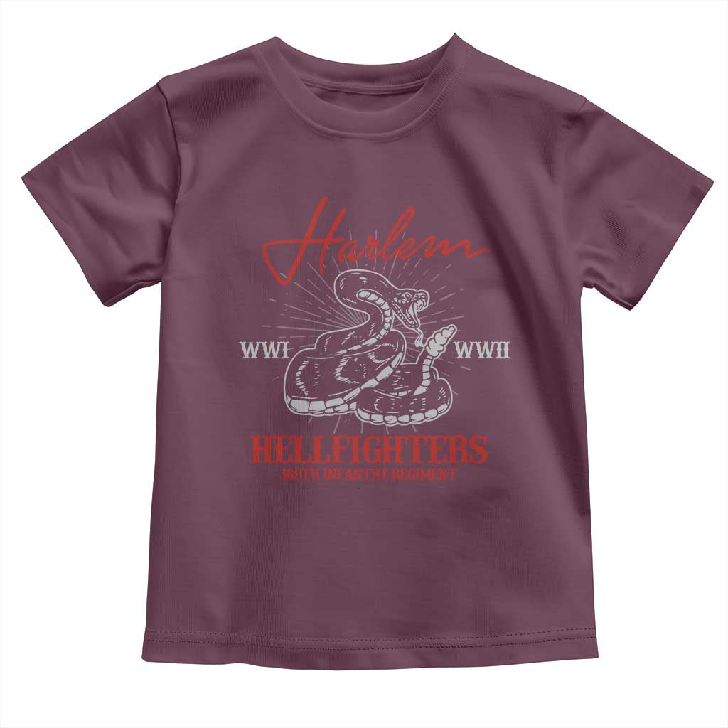Harlem Hellfighters Toddler T Shirt 369th Infantry Regiment Black Snake Black History Month