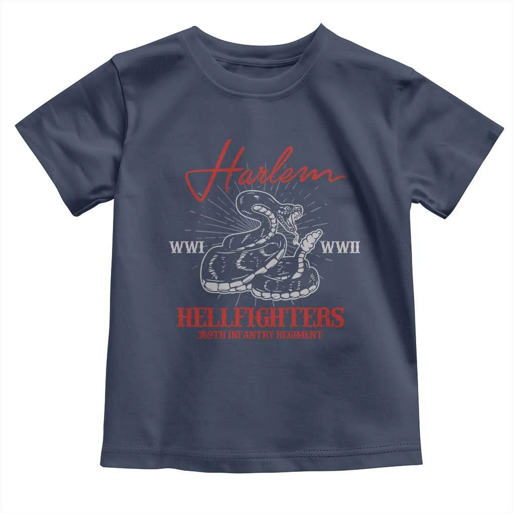 Harlem Hellfighters Toddler T Shirt 369th Infantry Regiment Black Snake Black History Month