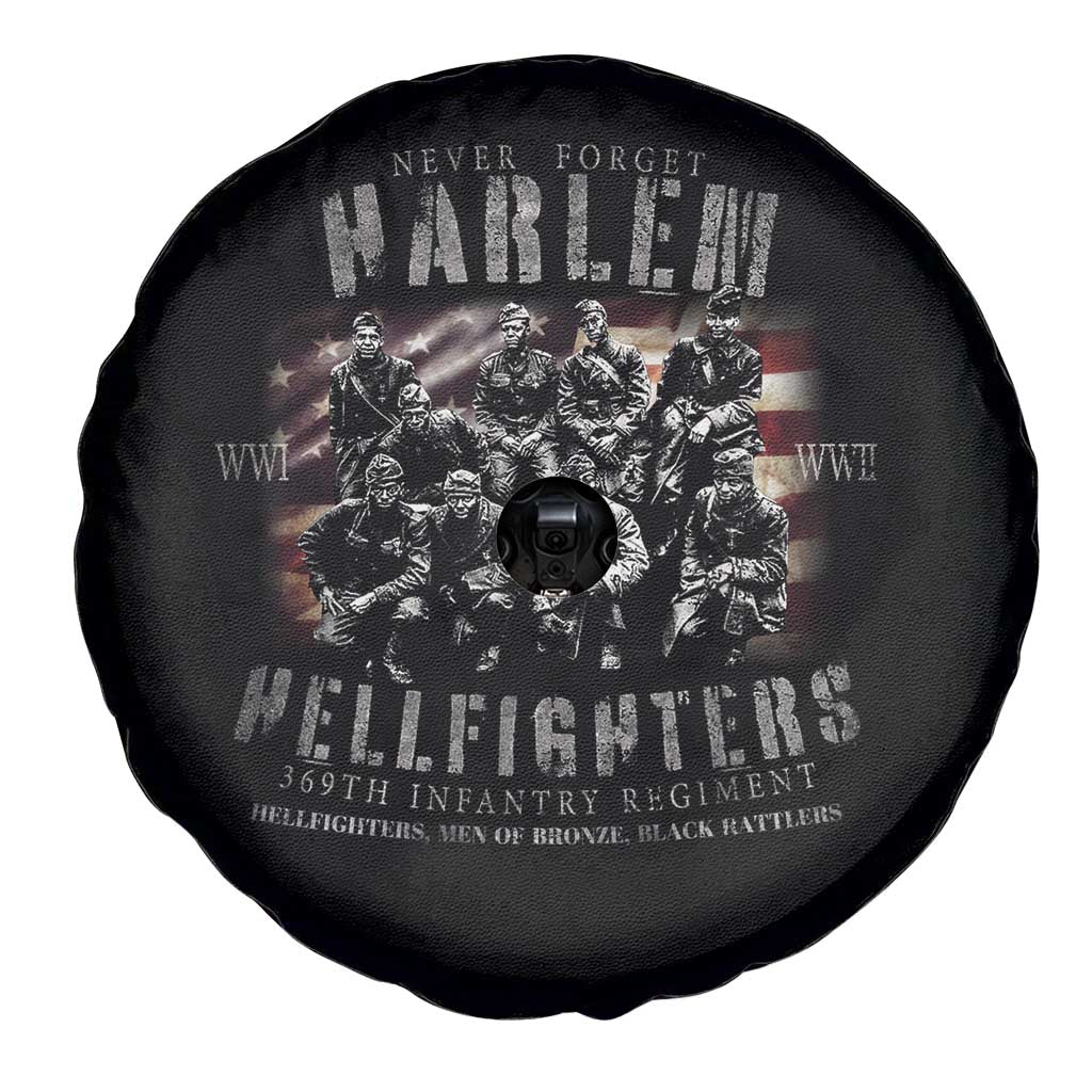 Never Forget Harlem Hellfighters Spare Tire Cover Vintage American Flag