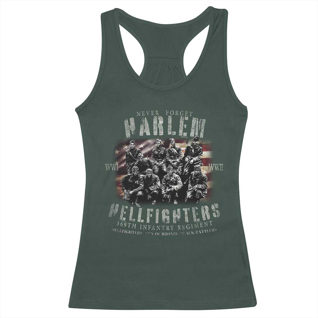 Never Forget Harlem Hellfighters Racerback Tank Top Vintage American Flag