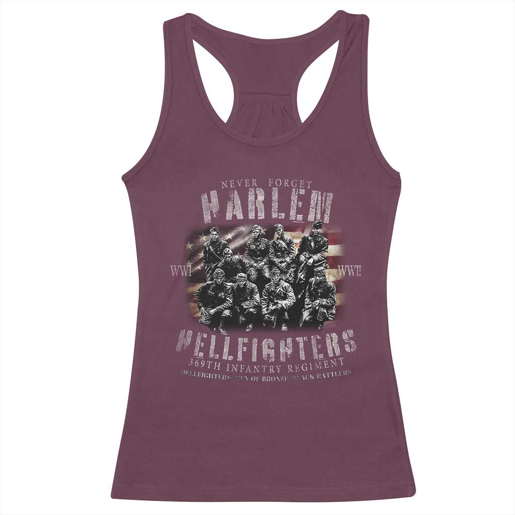 Never Forget Harlem Hellfighters Racerback Tank Top Vintage American Flag