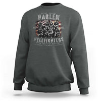 Never Forget Harlem Hellfighters Sweatshirt Vintage American Flag