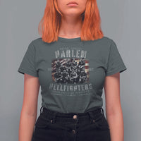 Never Forget Harlem Hellfighters T Shirt For Women Vintage American Flag