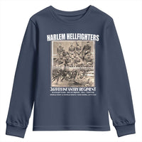 Never Forget Harlem Hellfighters Youth Sweatshirt 369TH Infantry Regiment Black God Damn Let's Go